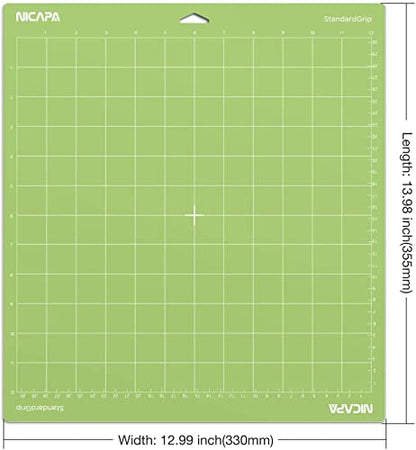 Nicapa Replacement Cutting Mat(12x12 inch）for Cricut Maker /3/Explore 3/Air /2/One (6pack-3xStandardgrip、Lightgrip、Stronggrip、Fabrigrip) - WoodArtSupply