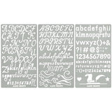 Aleks Melnyk No.34 Metal Stencils, Pyrography, Wood Burning kit 3 PCS Templates, Letters Stencils for Engraving Wood and Patterns, Alphabet and Aleks Melnyk