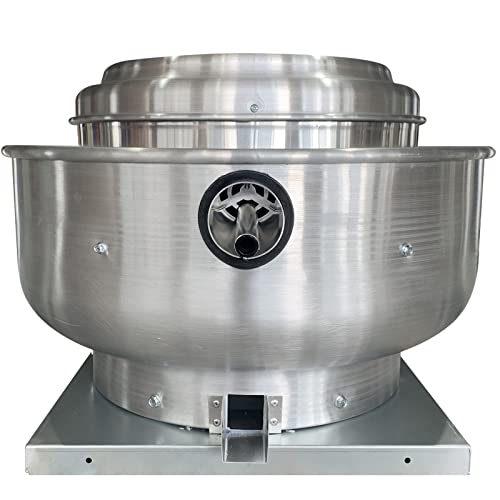 FICBXRA Restaurant Hood Grease Rated Exhaust Fan- Truck Exhaust Fan High-Exhaust Fan Speed Direct Drive Centrifugal Upblast Exhaust Fan 0.5HP 110 FICBXRA