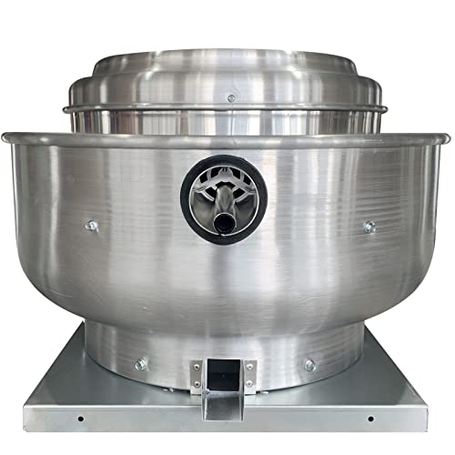 FICBXRA Restaurant Hood Grease Rated Exhaust Fan- Truck Exhaust Fan High-Exhaust Fan Speed Direct Drive Centrifugal Upblast Exhaust Fan 0.5HP 110 - WoodArtSupply