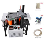 PreAsion 110V Woodworking Edge Banding Gluing Machine Woodworking Edge Banding Machine Edge Bander Double-Sided Glue Speed Adjustable Thickness PreAsion