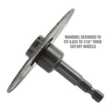 OEMTOOLS 26528 10 Piece Cut Off Wheel Set with Mandrel, Cutoff Wheel Mandrel Set, Premium Metal Cutting Wheels w/ 3/8" Arbors, Die Grinder Cut Off OEMTOOLS