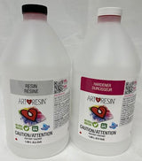ArtResin - Epoxy Resin - Clear - Non-Toxic - 1 gal (0.5 gal Resin + 0.5 gal Hardener) (3.78L) ArtResin