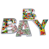 BABY Shower Cardboard Letter Fillable Sweet Chocolate Charcuterie Box (8 INCH)… WoodArtSupply