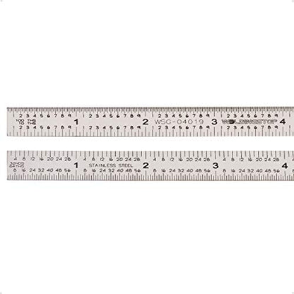 WeldingStop 6 in Machinist Ruler Scale 5R 10ths 1/100 1/32 1/64 Graduation Flexible Decimal Inch Steel Rule - WoodArtSupply