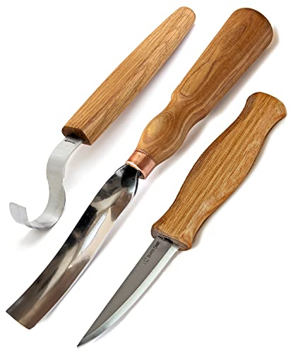 BeaverCraft S14 Wood Carving Tools Set Wood Whittling Kit Wood Carving Kit Wood Carving Hook Knife Spoon Carving Tools Wood Carving Knives Carving - WoodArtSupply