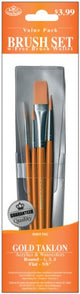 Royal & Langnickel Paintbrushes, Various, 4/Pkg Royal & Langnickel