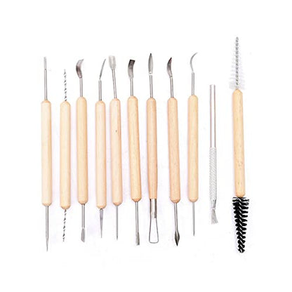 Clay Tools 40PCS Pottery Tools Clay Sculpting Tools for Kids Polymer Clay Tools Kit Ceramic Tools for DIY Handcraft Modeling Clay Carving Tools Set