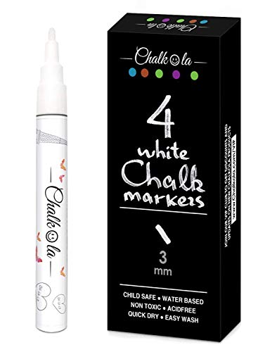 Chalkola 30 Markers 1mm + 4 white 3mm + 6 white Variety Markers