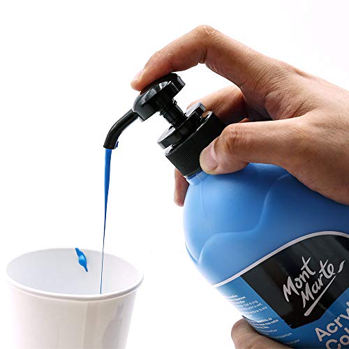 MONT MARTE Signature Acrylic Color Paint Set, 12 x 33.8oz (1L), Semi-Matte Finish, 12 Colors, Suitable for Canvas, Wood, Fabric, Leather, Cardboard, MONT MARTE