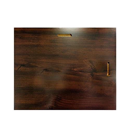 SHOP AWARDS AND GIFTS 8.5 x 11 Certificate Frame Holder, Slide In Wall Plaque Display, 10-1/3 x 13 Inch Frame, Walnut with Gold Border SHOP AWARDS AND GIFTS