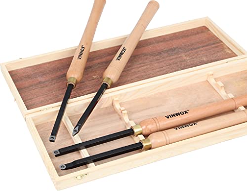 VINWOX 20" Full Size 4 PCS Carbide Wood Lathe Turning Tool Set, Carbide Wood Lathe Chisel Set, Carbide Lathe Turning Tool, Carbide Turning Tool VINWOX