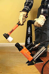 Freeman PF1618GLCN Pneumatic 3-in-1 16-Gauge and 18-Gauge 2" Flooring Nailer Ergonomic and Lightweight Nail Gun for Tongue and Groove, Hardwood, and Freeman