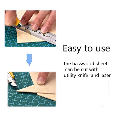 Basswood Sheets 1/16,Thin Plywood Wood Sheets for Crafts 1/16 ×8×12 Inch,5 Pieces - WoodArtSupply