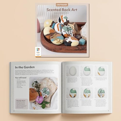 Craft Maker: Scented Rock Art Kit - DIY Rock Painting for Adults, All-in-1 Kit, Spa & Sandalwood Scented Sealers, Unique Easy-to-Follow Projects - WoodArtSupply