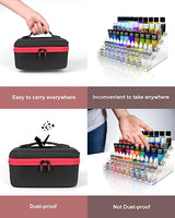 Acrylic Paint Storage case for Apple Barrel Acrylic Paint with 10pcs Paint Brush, Craft Paint Storage for 24 Bottles of 2 oz Acrylic Paint, Hard Yewltvep