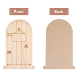 VOSAREA 50PCS Fairy Theme Mini Doors Wooden Miniature Doors Wood Fairy Garden Doors for Art and Crafting VOSAREA