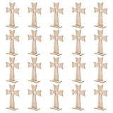PRETYZOOM 60 pcs Holiday Decorations Wood Jesus Cross Wood Crosses for Crafts Unfinished Cutout Remembrance Ornament Tabletop Cross Holy Cross Table PRETYZOOM