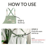 carrotez Adjustable Over sized Plus Size Canvas Apron with Pockets Men and Women Aprons carrotez