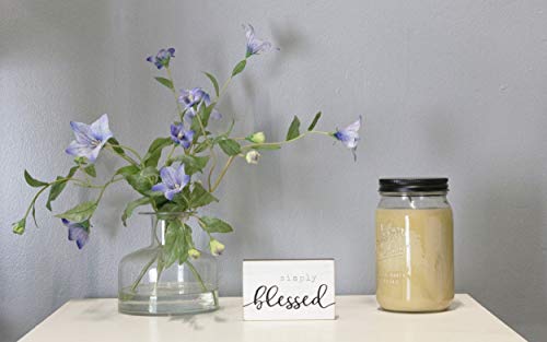 Poor Boy Woodworks Mini Wood Block Sign (Simply Blessed) Poor Boy Woodworks