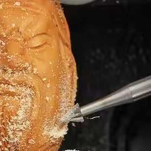 Luo ke 6 Pcs 3/32 Inch Shank Tungsten Steel Engraving Router Bits, Olive Amber Carving Drill Bits for Rotary Tool (2.3mm Carving bits) Luo ke