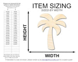 Unfinished Wood Simple Palm Tree Silhouette | DIY Tropical Beach Craft Cutout | up to 36" DIY 10" / 3/4" 24 Hour Crafts