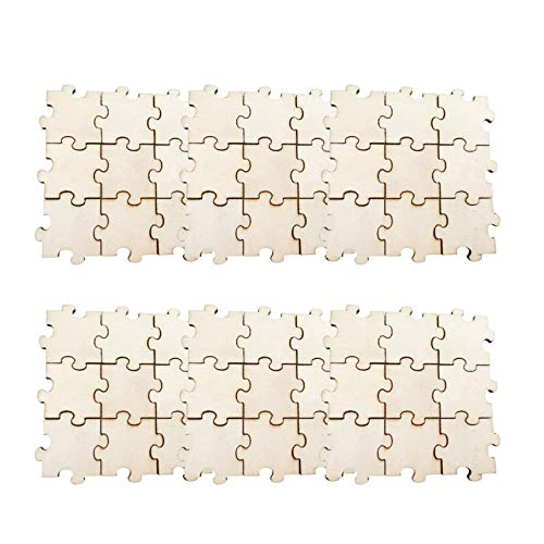 Puzzle Wood Slices, Unfinished Wood DIY Craft Cutout 40mm 100pcs - WoodArtSupply