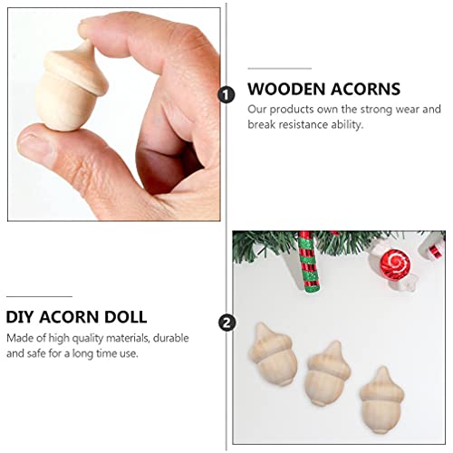 KESYOO 1 Set 26 Pcs Wooden Toys Unfinished Wood Toys for Crafts Kid Art Painting Ornament DIY Wood Bowl Ornaments Kids Toy Toys for Kids Natural Kids KESYOO