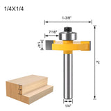 WSOOX 1/4 Inch Shank Rabbet Router Bit Set, 3 Pieces Rabbeting Router Bit with 6 Bearings Set (1/8", 1/4", 5/16", 3/8", 7/16", 1/2" Bearings) (1/4 WSOOX