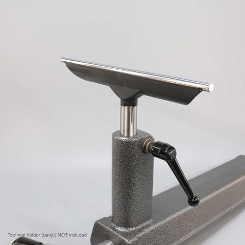 Hurricane Turning Tools, 12" Tool Rest with Hardened Steel Rod For Wood Lathe, 4" Post Length - WoodArtSupply