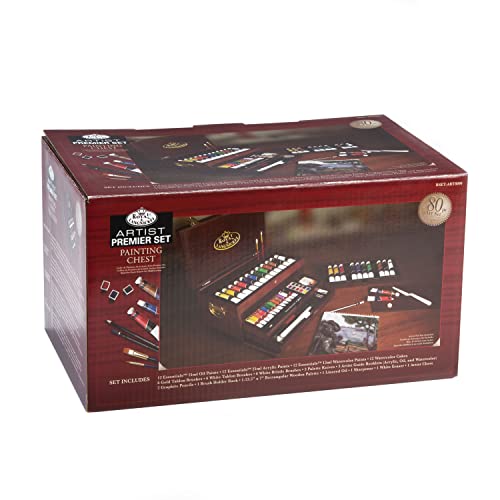 Royal & Langnickel Premier Multi-Media Painting Chest, 80-Piece Art Set - WoodArtSupply