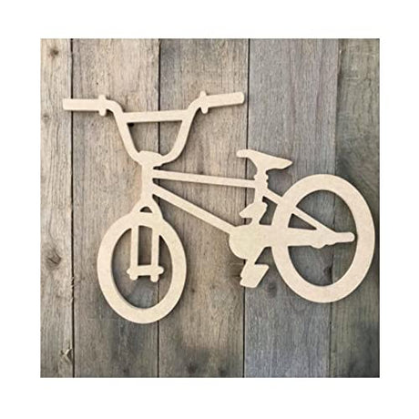 Bike Wood Craft Unfinished Wooden Cutout Art DIY Wood Signs Inspirational Wall Plaque Classic Wooden Wall Art Decor for Front Door Entryway Porch Bar Arupkeer