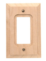 Amerelle Baker Single Rocker Unfinished Wood Wallplate AMERELLE