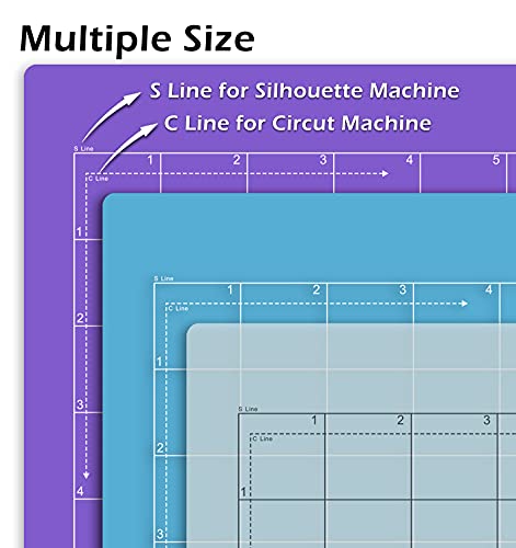 ReArt Cutting Mat Variety 6 Packs for Silhouette Cameo 4/3/2/1 - Strong, Standard, Light Grip, 12in x 12in x 3 Packs, 12in x 24in x 3 Packs. ReArt