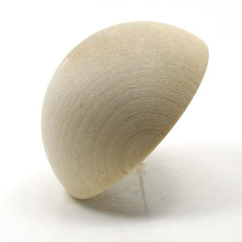 Mylittlewoodshop Pkg of 1 - Split Ball - (1/2 of a 3 inch Ball) 3 inches in Diameter and 1-1/2 inches Thick Unfinished Wood (WW-CPB300-1) Unique Wood Shapes