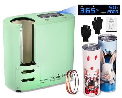 GO2CRAFT Auto Seamless Tumbler Heat Press Machine for Full Print, Automatic Rotation Advanced Cup Heat Press with Fast & Even Heating, 4 Memory Modes