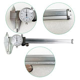 HFS (R) 0-6" Imperial Calipers; 4 Way DIAL Caliper 0.001" Shock Proof New ; Plastic CASE Hardware Factory Store
