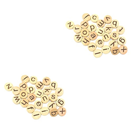 Anneome 156 pcs Round Wooden Tags Unfinished Wood Letters Unfinished Wood Ornament Wood Crafts Decoration Wood Alphabet Letters Wooden Alphabet Anneome