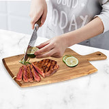 Best Acacia Wood Cutting Board with Handle Wooden Charcuterie Board Kitchen Chopping Boards for Bread Meat Cutting boards Fruit Cheese Serving Board Ayiaren
