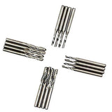 OSCARBIDE 16 Pieces/Set Carbide End Mills CNC Spiral Router Bits,Include 4 Pieces 1/8”Shank 2 Flutes Ball Nose,12 Pieces 1 Flutes Milling Cutters for OSCARBIDE