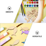 Garneck 50pcs Wooden Animals Wood Crafts Wood Trim Wooden Decor Wood Decor Wooden Crafts Unfinished Wooden Ornaments Unfinished Fish Cutouts Wooden Garneck