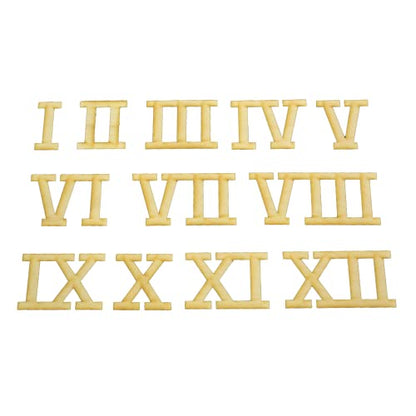 Unfinished Wood Clock Number Set in Roman Numerals, Available in a Variety of Sizes and Thicknesses (1 Inch Tall, 1/8" Thickness) - WoodArtSupply