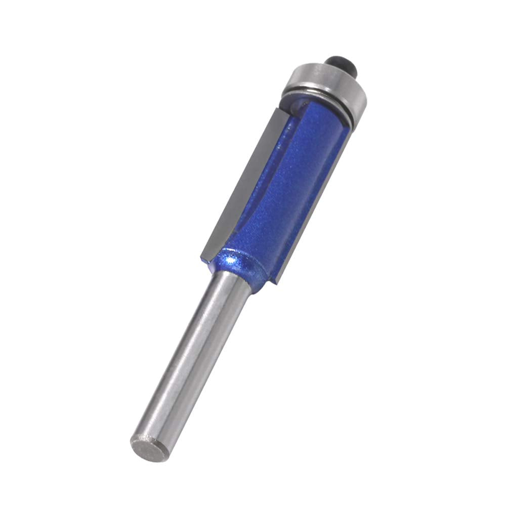 Wolfride 4PCS Flush Trim Router Bit Set 1/4 Inch Shank Top Bearing Flush Trim Router Bit Wolfride