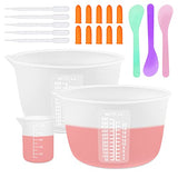 Silicone Resin Measuring Cups Tool Kit, Non-Stick Large Silicone Bowls for Epoxy Resin, Reusable 600&100ml Silicone Mixing Cup with Stir Sticks, YITIAOXIAOYU