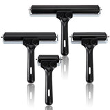 Pumtus 4 Pack Brayer Roller, Rubber Printmaking Brayers, Black Brayer Tool Paint Brush, Ink Applicator Art Craft Oil Painting Tool for Printmaking, Pumtus