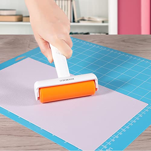 DOOHALO Brayer Roller for Cricut Vinyl Roller Tools for Crafting with Tweezers Remover Tools Set for Cricut Cameo Brother and Printmaking DOOHALO