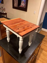 decorluxes Unfinished Farmhouse Bench Legs Dining Table, Coffee Table Rustic Turned Style Leg - Set of 4 - Dimensions: 2.16" x 14"- Easy to Paint (14 decorluxes