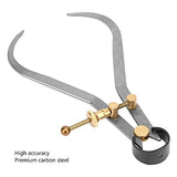 Outside Spring Caliper, Boomerang Leg External Caliper Divider Set with Copper Fitting, Spring Caliper for Woodworking Turning Lathe Projects(190mm / Yuecoom