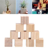 Hand Made Material, Blocks Wood Cubes for DIY Crafts Handmade Woodcrafts Kids Toy Home Decor Square Wooden Arts and Crafts Craft Collection (10mm (50 AYNEFY