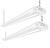 Hykolity 2 Pack 4FT Linkable LED Shop Light for Garage, 4400lm, 4FT 42W Utility Light Fixture, 5000K Daylight LED Workbench Light with Plug, Hanging Hykolity